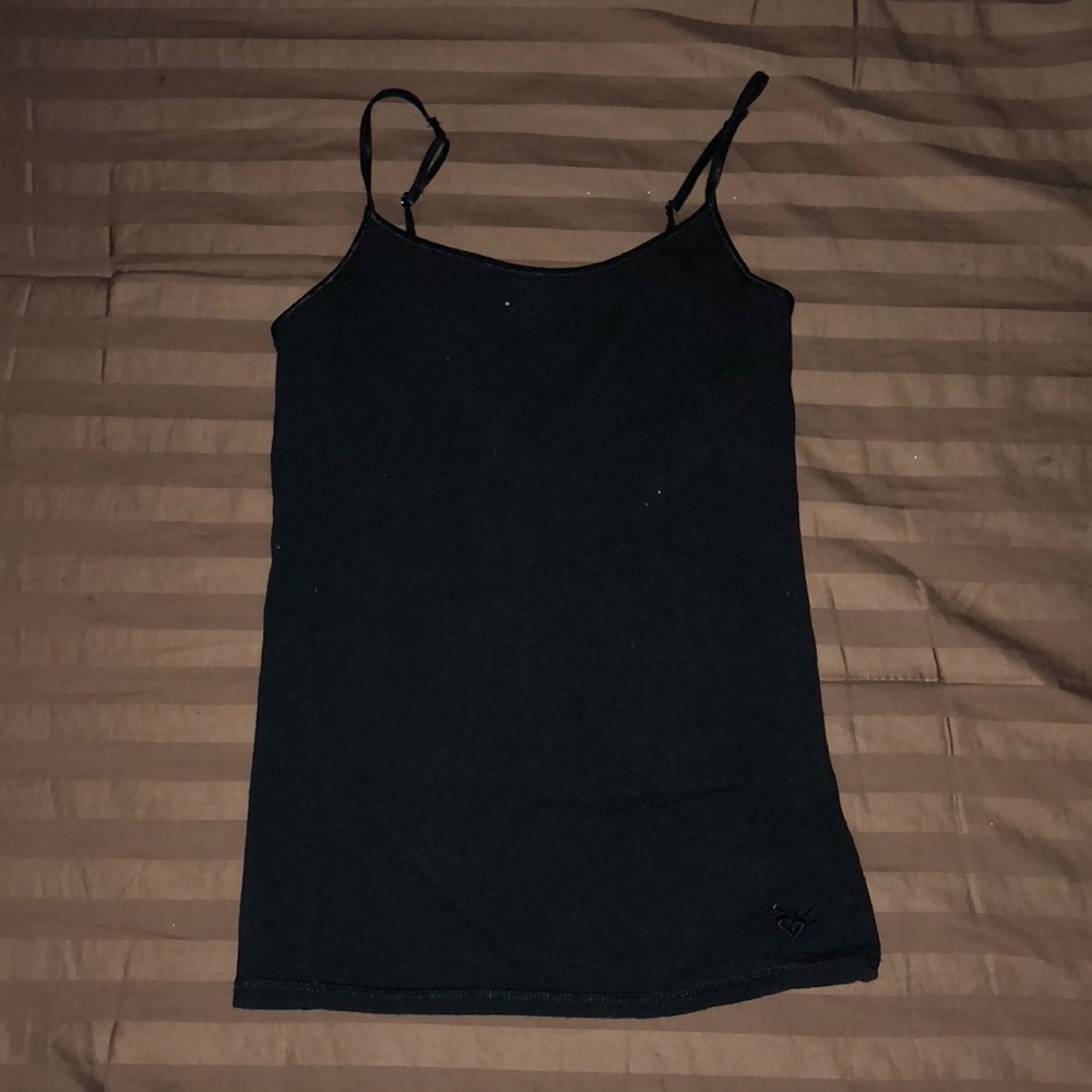 Black Spaghetti Strap Tank top with a Built in Bra